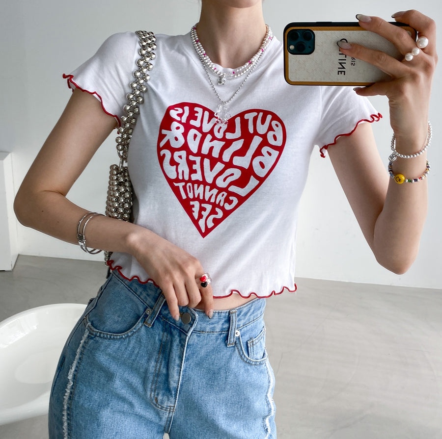 Love Blind Crop Tee