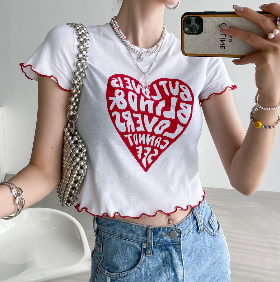 Love Blind Crop Tee