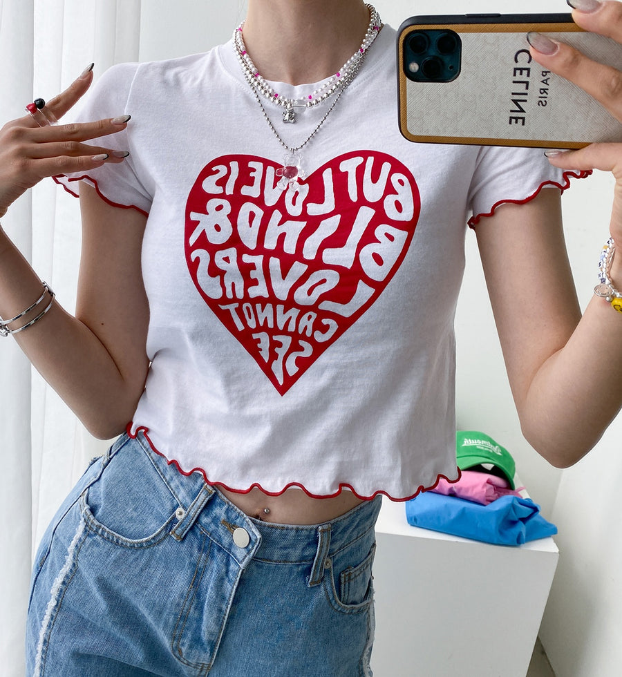 Love Blind Crop Tee