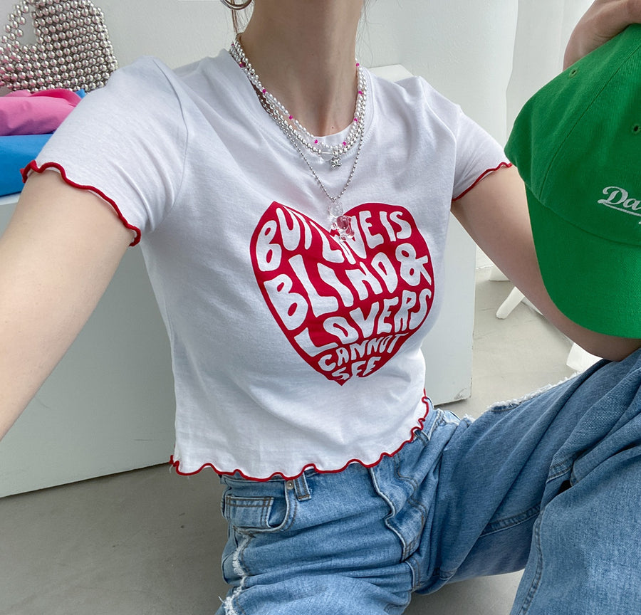 Love Blind Crop Tee