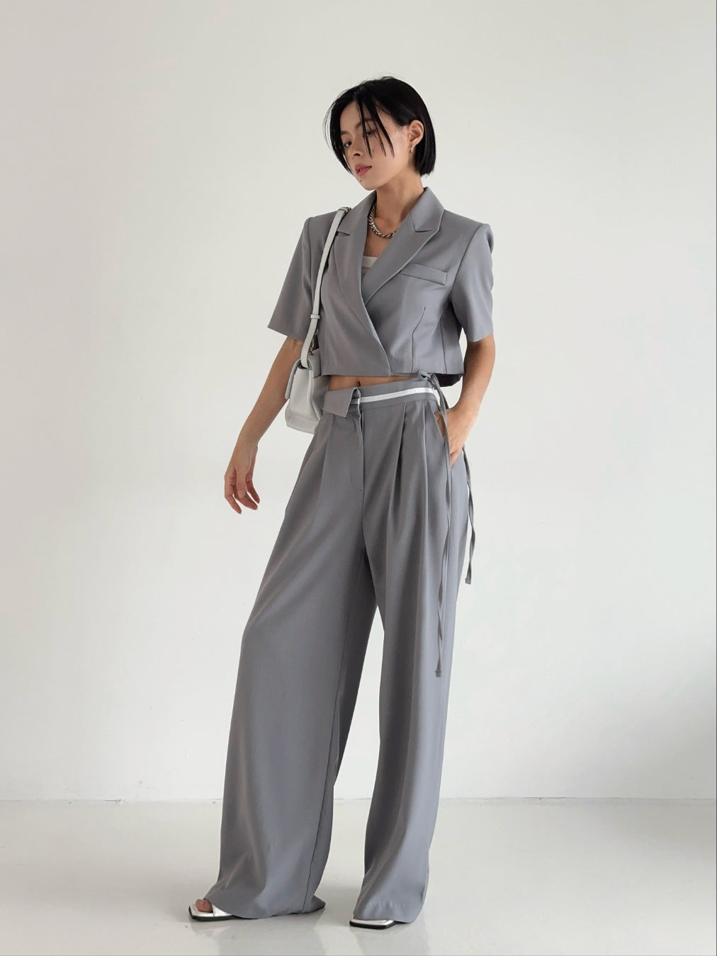 City Line Wrap Blazer Set
