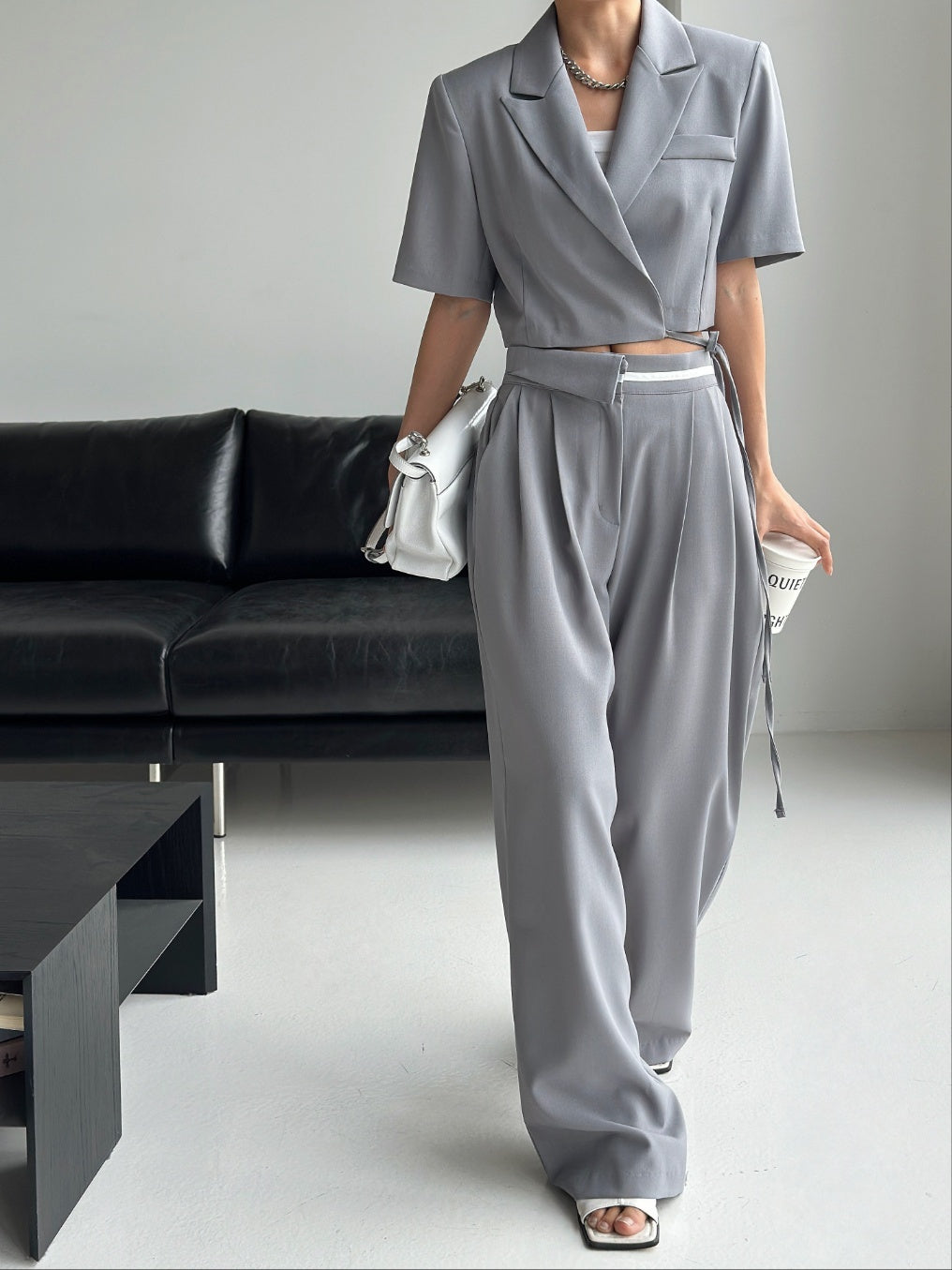 City Line Wrap Blazer Set