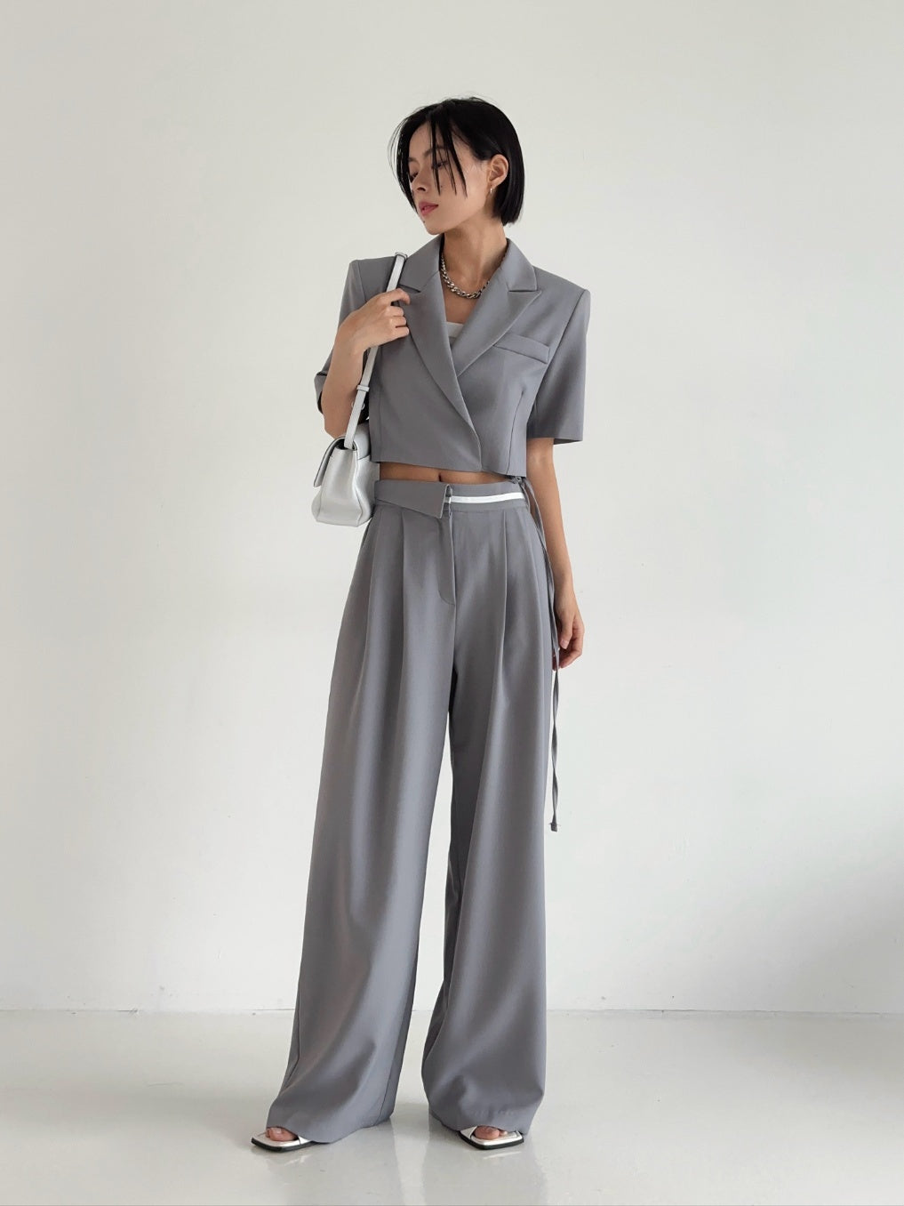 City Line Wrap Blazer Set