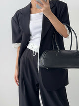 Contrast Line Lace Blazer