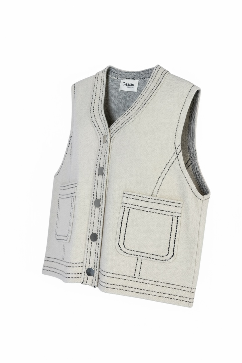 Stitchline Velvet Vest