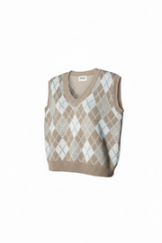 Checkmate Argyle Knit Vest