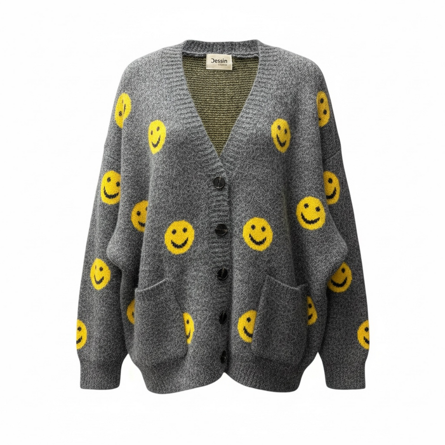 Mini Smile Face Cardigan