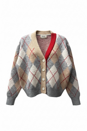 Cozy Argyle Cardigan