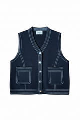 Stitchline Velvet Vest
