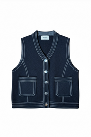 Stitchline Velvet Vest
