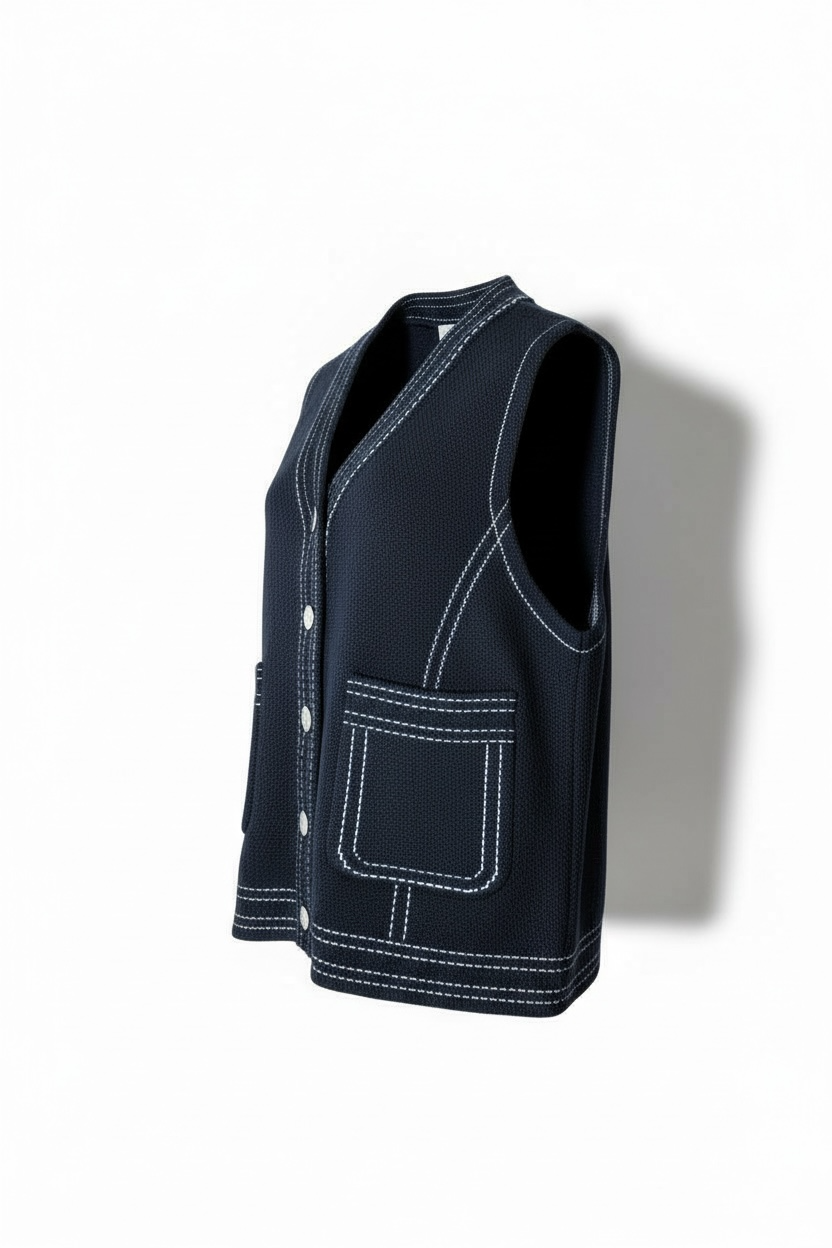 Stitchline Velvet Vest