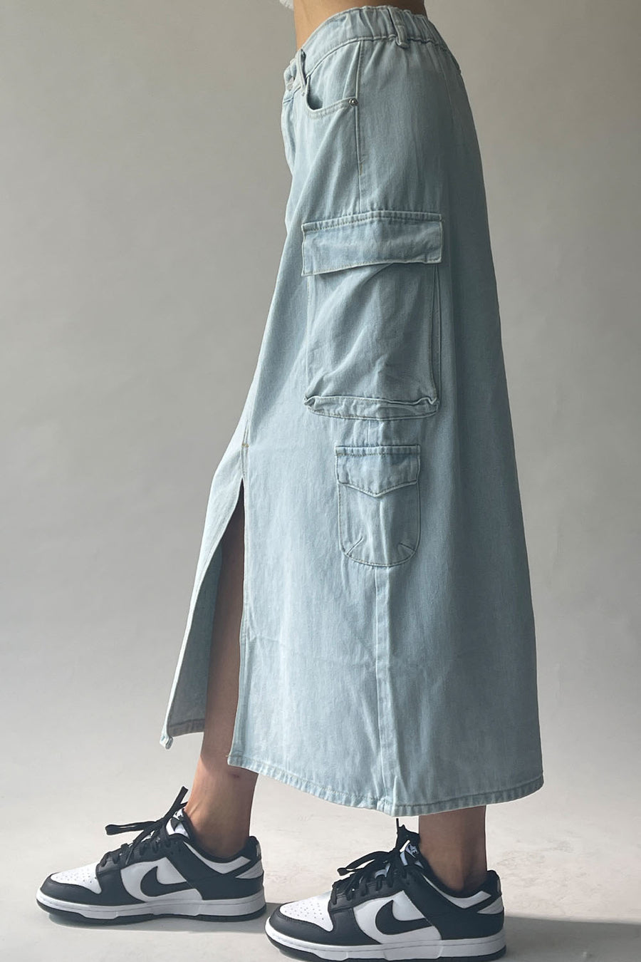 Denim Cargo Skirt