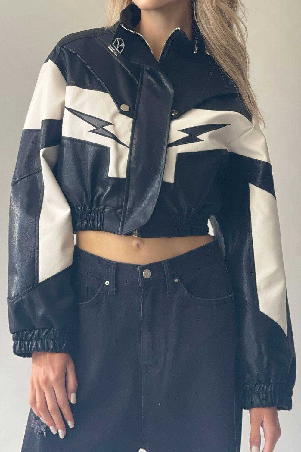 Flash Biker Crop Jacket