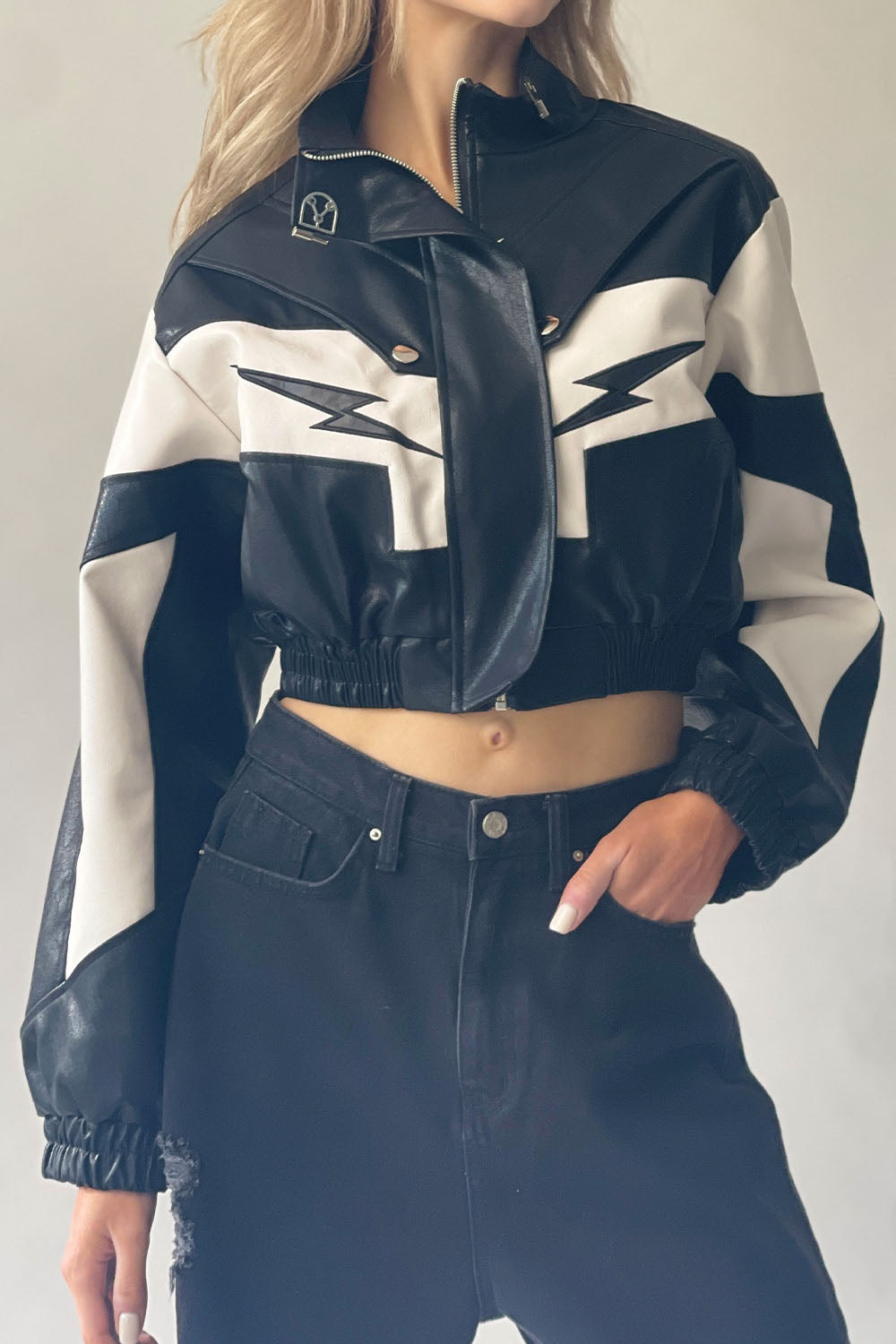 Flash Biker Crop Jacket