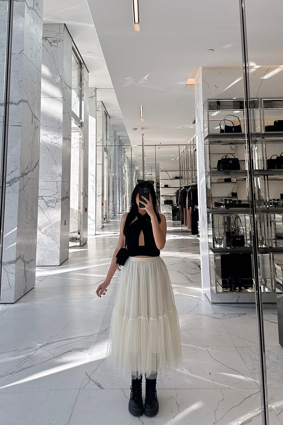 Double Mesh Skirt