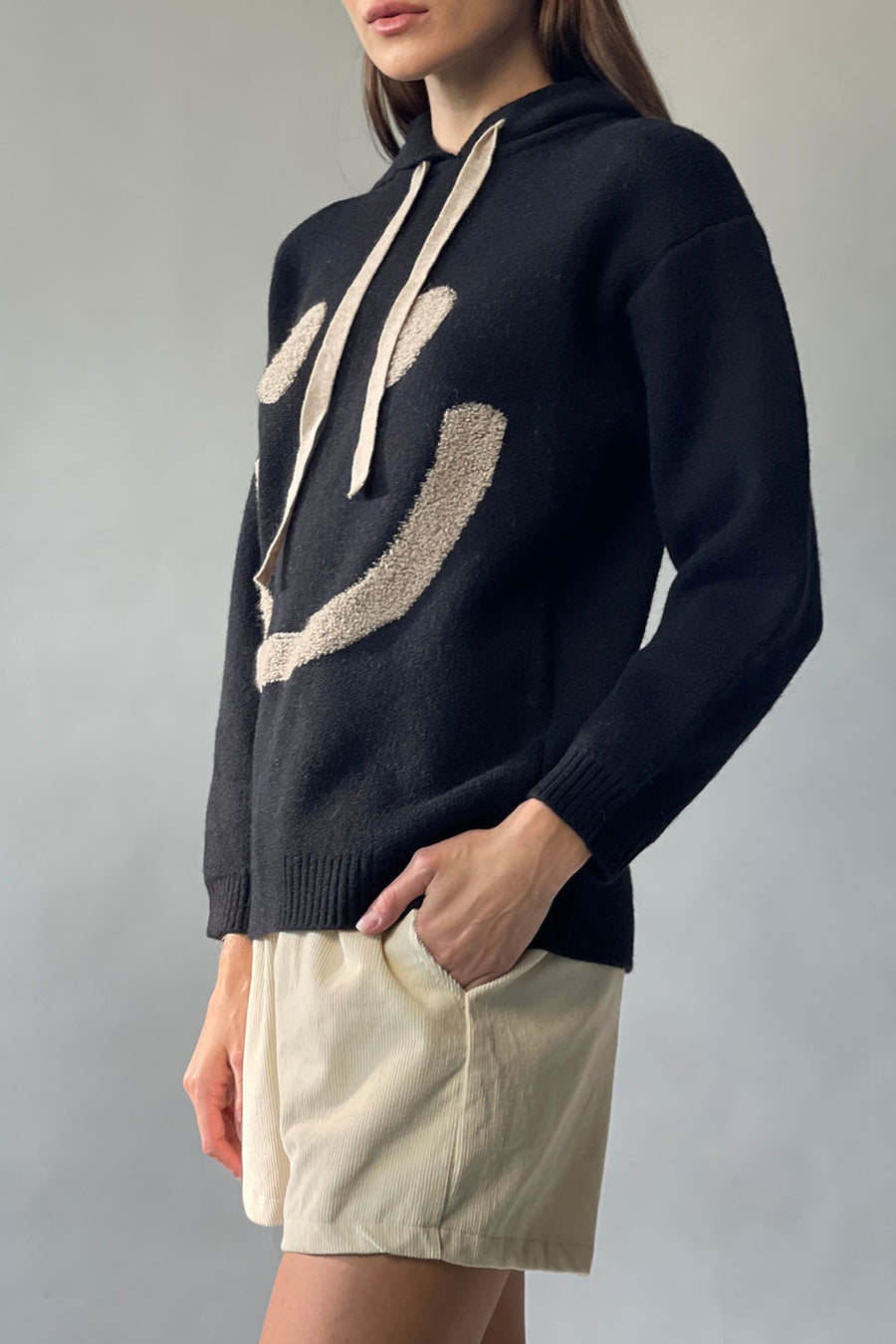 Happy Knit Sweater Hoodie