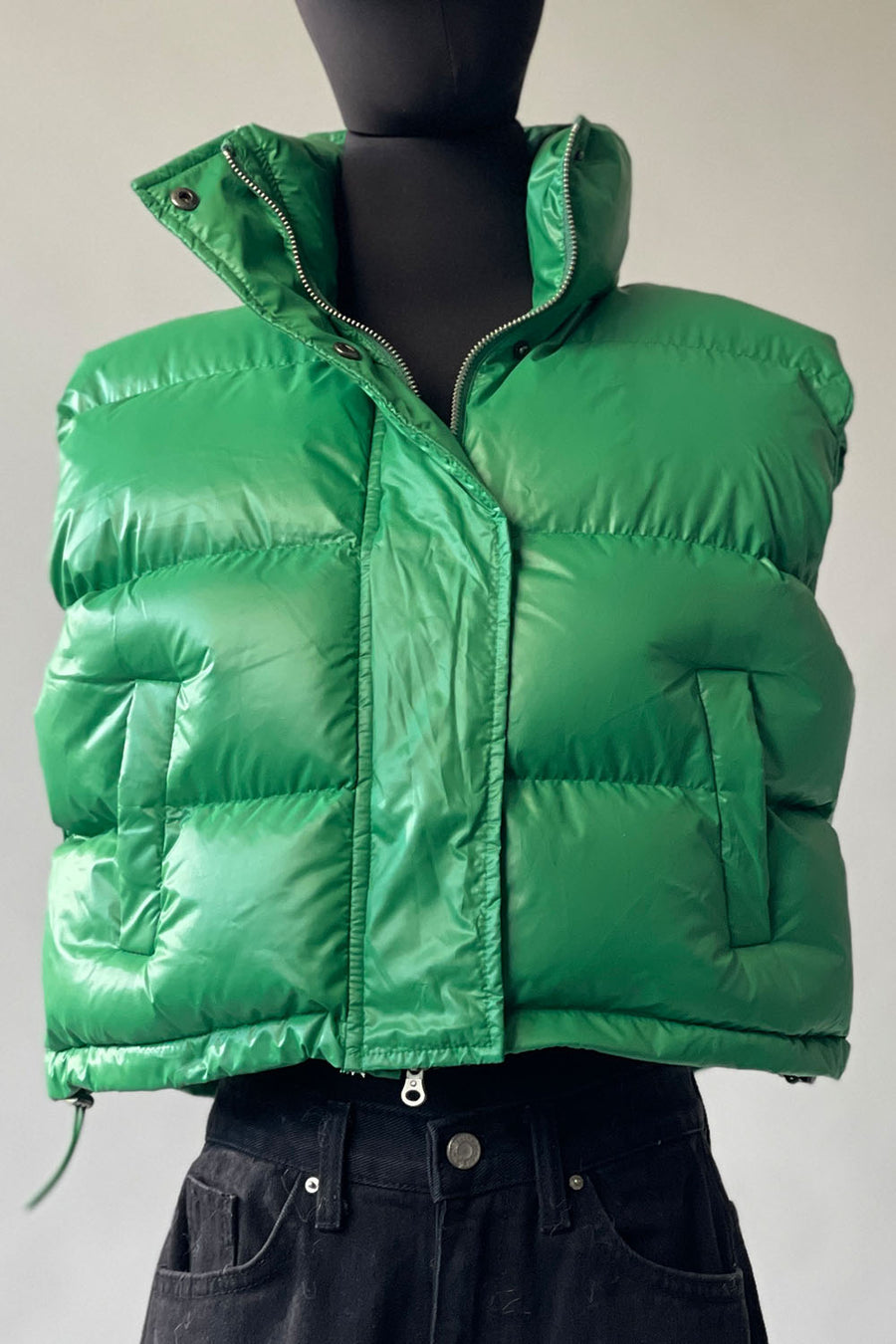 High Glossy Puffer Vest