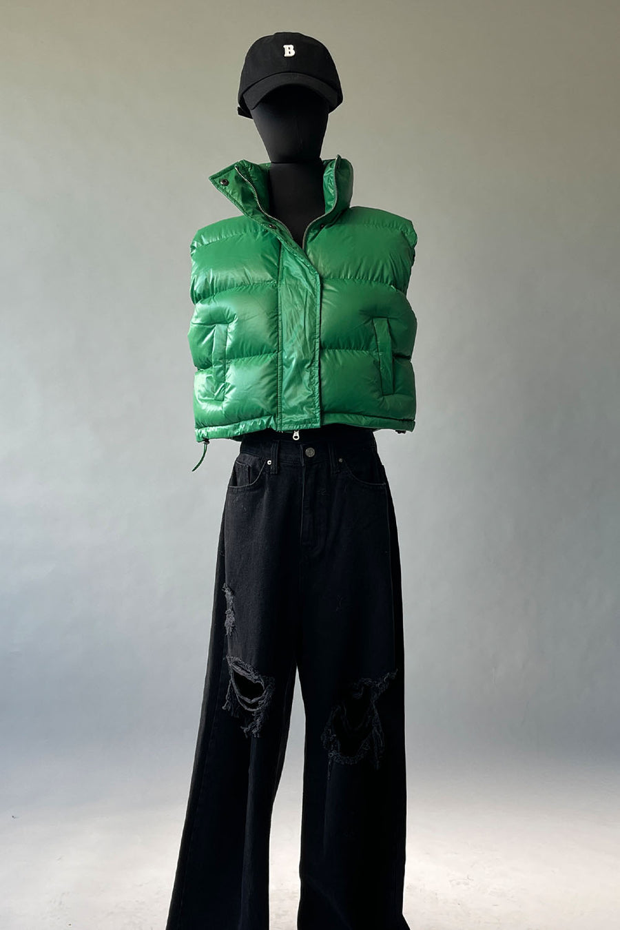 High Glossy Puffer Vest