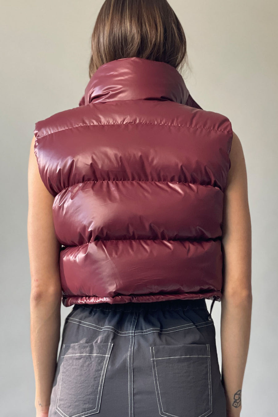 High Glossy Puffer Vest
