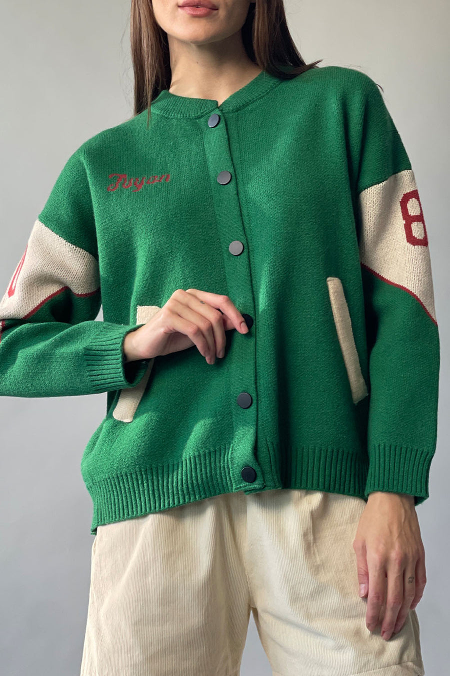 Milk Print Knit Cardigan