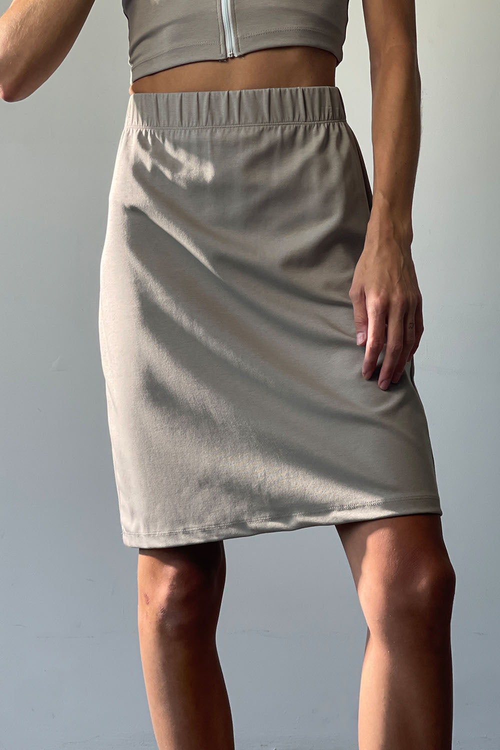 Sporty Chic Vest & Skirt Set