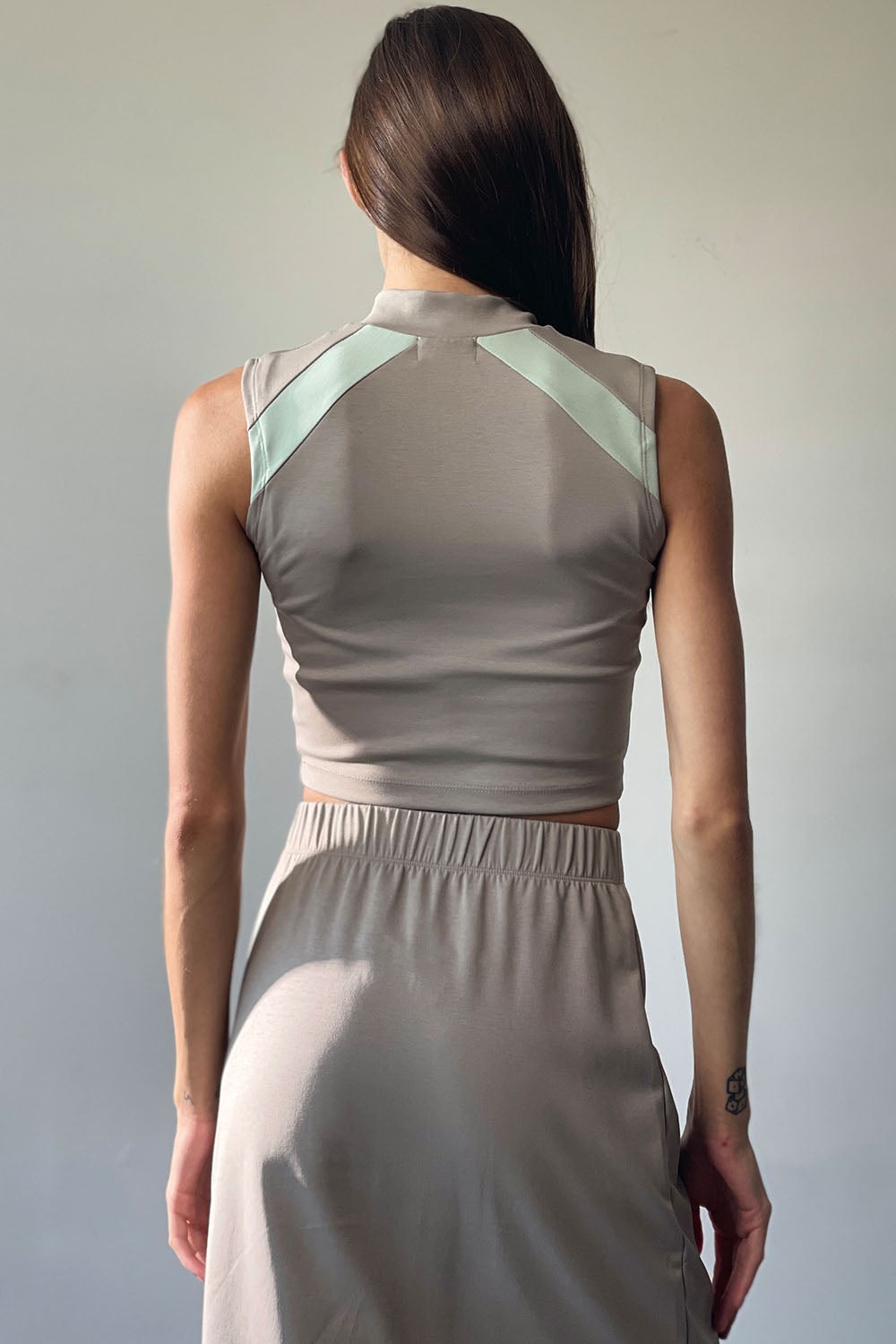Sporty Chic Vest & Skirt Set