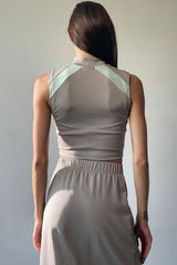 Sporty Chic Vest & Skirt Set
