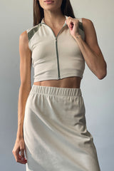 Sporty Chic Vest & Skirt Set
