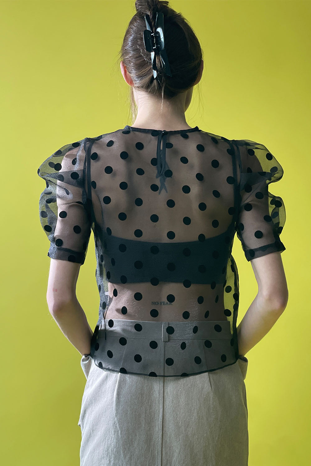 Polka Dot Sheer Blouse