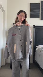 Milk Print Knit Cardigan