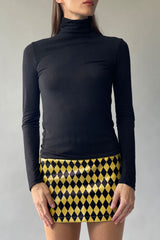 Shirred Turtleneck Top