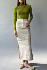 Shirred Turtleneck Top
