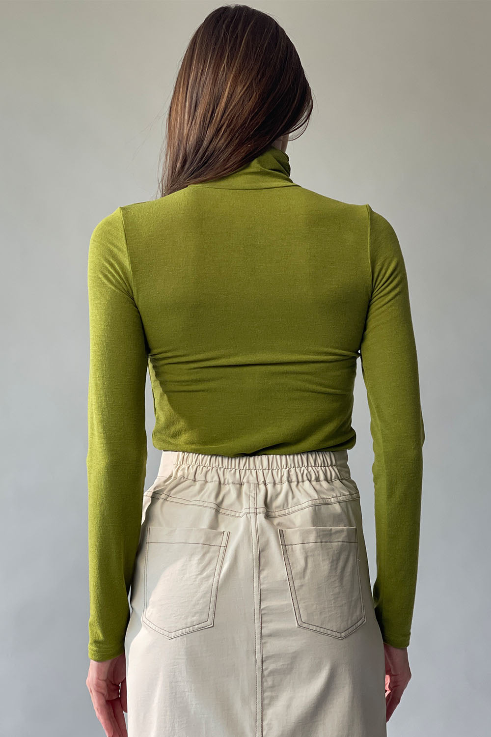 Shirred Turtleneck Top
