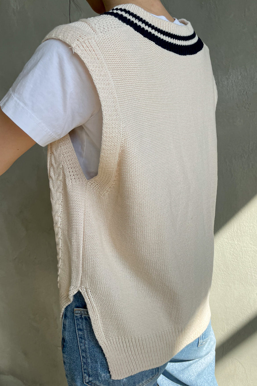 Preppy Cable Knit Vest